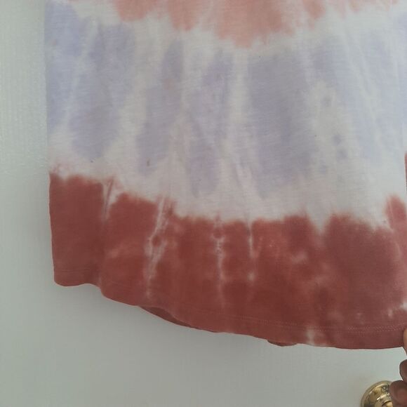 Maurices Tie Dye V neck Cotton Blend Tee Small - Picture 4 of 9